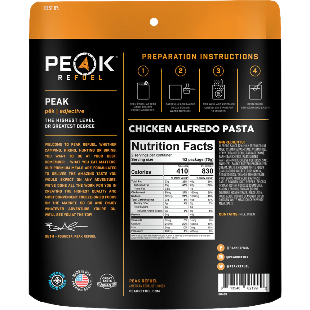 [Peak Refuel Chicken Alfredo]]