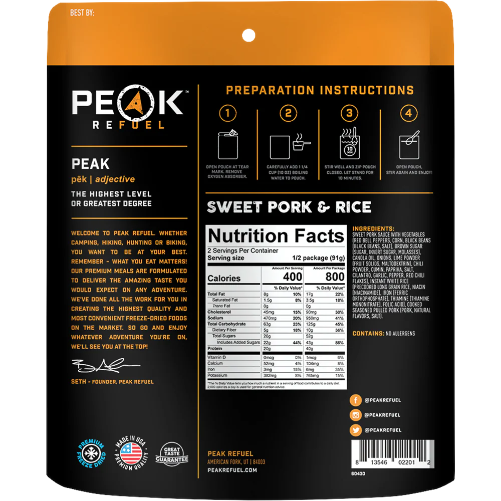 [Peak Refuel Sweet Pork &amp; Rice]]