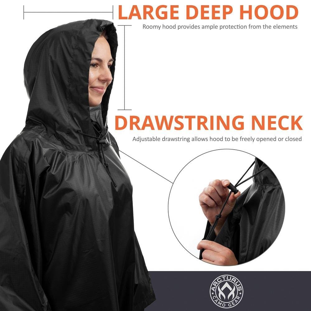 [Arcturus Waterproof Rain Poncho - Black]]