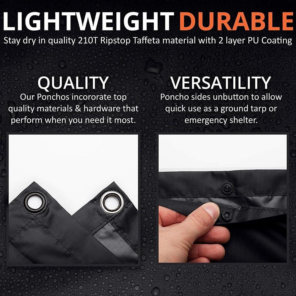 [Arcturus Waterproof Rain Poncho - Black]]