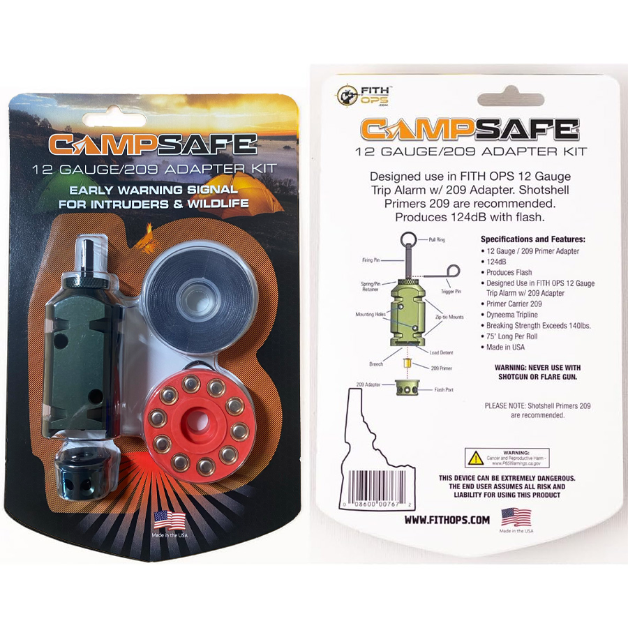 [Fith Ops Perimeter Camp Safe Gen3 Trip Alarm Kit - Dyneema Trip Line, 209 Carrier &amp; 209 Primer Adapter]]