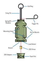 Diagram of perimeter trip alarm with 209 primer adapter - Thumbnail Image